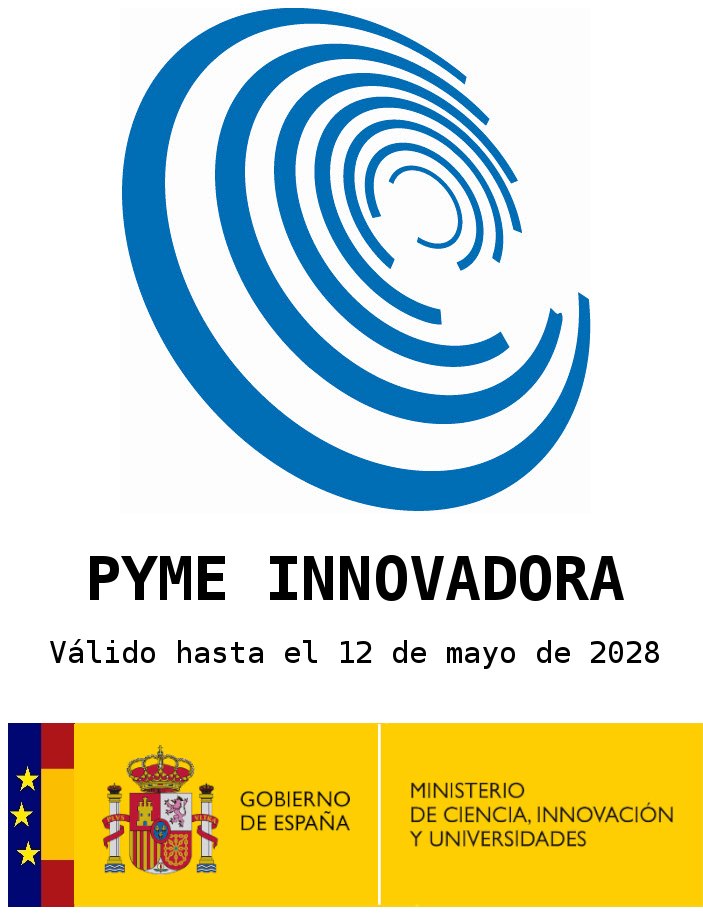 Sello PYME Innovadora del Ministerio de Ciencia, Innovación y Universidades, válido hasta el 12 de mayo de 2028